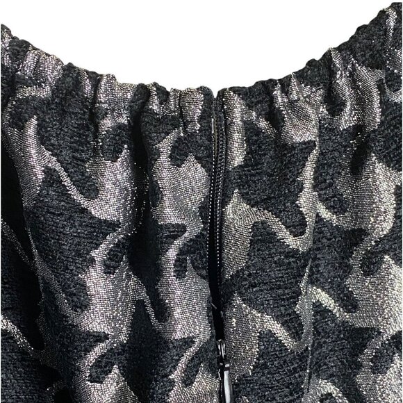 Moon River NWT $96 Metallic Party Dress in Black and Silver Womens Size M - Picture 9 of 10